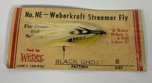 Vintage Weber Weberkraft Streamer Fly Black Ghost Size 8  - Picture 1 of 2
