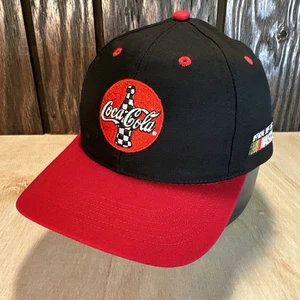 Vintage Coca Cola Hat Snapback Cap NASCAR Soft Drink Sponsor Made in USA 90s Red - Picture 1 of 13