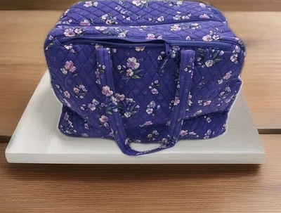 Vera Bradley Grand Traveler Bag Wild Roses Purple NWT Luggage Carry On - Image 1 of 3