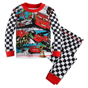 Disney Cars Lightning McQueen 2 PC Long Sleeve Tight Fit Pajama Set Boy Size 5 - Picture 1 of 3