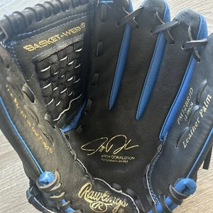 RAWLINGS 12" Youth Baseball Glove PM12BRJD Leather Palm Josh Donaldson Blue RHT - Bild 1 von 7
