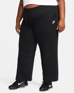 Nike Plus Size Sportswear Club Wide-Leg Sweatpants Women's 2X Black Pull On - Picture 1 of 16
