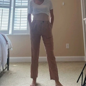 Monoprix Femme Hose Trousers 100% Lino Leinen rosa Gr. 36 XS - Bild 1 von 7