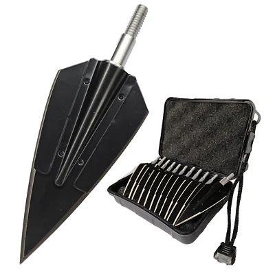 12PCS Hunting Arrowheads Archery Compound Bow Broadhead 150 Grain For Big Animal - Image 1 of 4