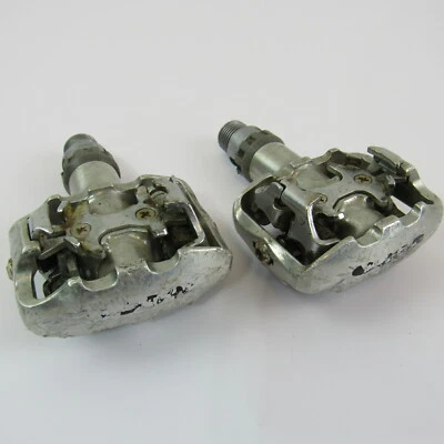 Pedales de bicicleta sin clip marca desconocida vintage tono plateado bicicleta de montaña S1 Foto 1 de 4