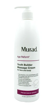 Creme de massagem Murad Youth Builder para rosto e corpo tamanho profissional 16,9 fl oz/500 ml AUTÊNTICO - Imagem 1 de 4