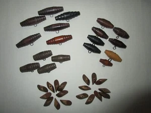 TOGGLE Buttons WOOD MATCHES SETS Lot 36 Count $6sh - Picture 1 of 13