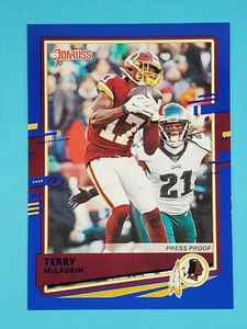 2020 Panini Donruss Photo Variation BLUE PRESS PROOF Terry McLaurin #241 - Picture 1 of 2