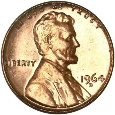 1964 D Lincoln Memorial Cent Uncirculated US Mint - Image 1 of 2