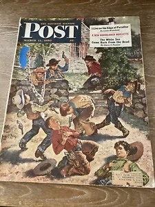 1950 MARCH 11 THE SATURDAY EVENING POST MAGAZINE - ILLUSTRATED COVER - SP 5575 - Picture 1 of 2