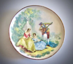 dollhouse doll house miniature VINTAGE VICTORIAN PEOPLE PLATE DISH PICTURE #10 - Picture 1 of 1