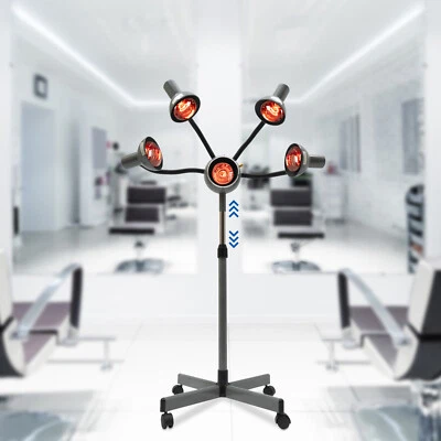 5Head Infrared Light Heat Therapy Red Lamp Salon Hair Perming Dyeing Steamer SPA - Image 1 of 4