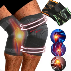 Knee Sleeve Compression Brace Support For Gym Sports Joint Pain Arthritis Relief - Picture 1 of 20