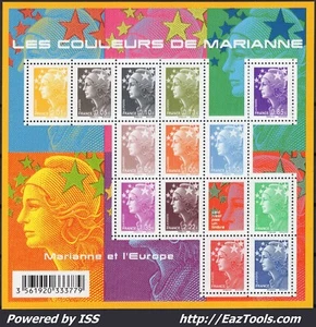 FRANCE BLOC N° F4409 LES COULEURS DE MARIANNE NEUF ** SANS CHARNIERE - Picture 1 of 2