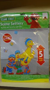 SESAME STREET Big Bird, Bert & Ernie with add-on's Wall SCENE SETTERS 5' New - Picture 1 of 7