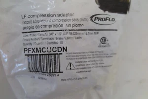 (10)proflo lf compression adaptor PFXMCUCDN/ 3/8" X 1/2" MIP - Picture 1 of 3