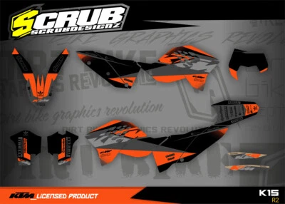 KTM Dekor EXC 125 200 250 300 400 450 530R 2008 2009 2010 2011 Aufkleber SCRUB - Bild 1 von 4