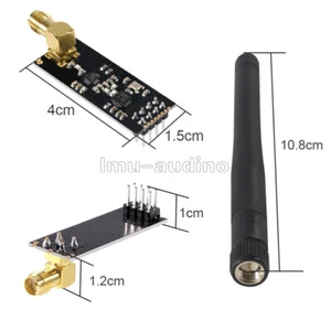 Módulo de comunicación transceptor inalámbrico antena 2.4G NRF24L01+LNA+PA SMA 1100 m - Imagen 1 de 3