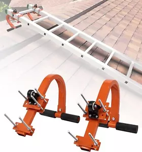 Ladder Roof Hook W/Wheel,Up to 500 lbs, Rubber Grip T-Bar for Damage Prevention - Picture 1 of 24