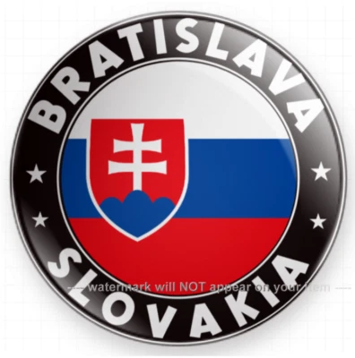 QQLX_UK Bratislava Slovakia - Fridge Magnet Souvenir Stainless Steel #M2933