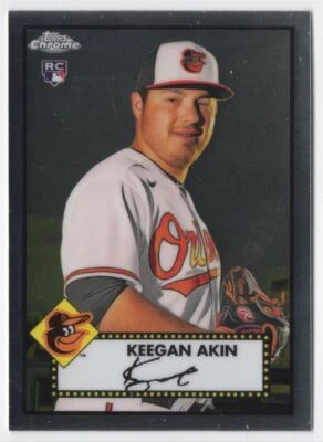 2021 Topps Chrome Platinum Anniversary Keegan Akin Baltimore Orioles R55 - Image 1 of 2