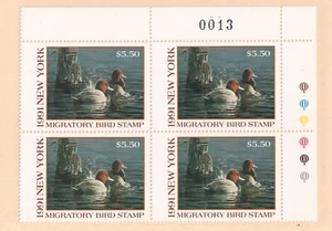 1991 #8 St. of New York Duck P/B Redhead Duck Stamp. - Picture 1 of 1
