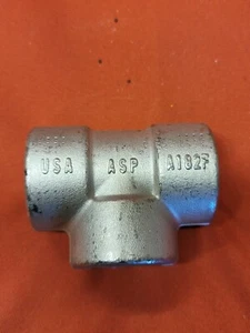 Lot of 3 - 3/4" Threaded NPT Tee 316/316L 3000LB SS Pipe Fitting 3/4" - Picture 1 of 5