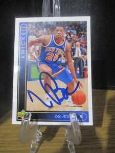 DOC RIVERS SIGNED/AUTOGRAPHED UPPERDECK CARD NY KNICKS/HAWKS/MAGIC NBA - Picture 1 of 3