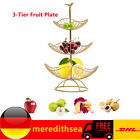 3 Stöckig Gold Obst Metall Obstkorb mit Obstschale für Küche Korb Obstständer 