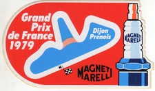 ADESIVO - STICKER GRAND PRIX DE FRANCE F1 1979 DIJON PRENOIS - Cm. 13x7,5