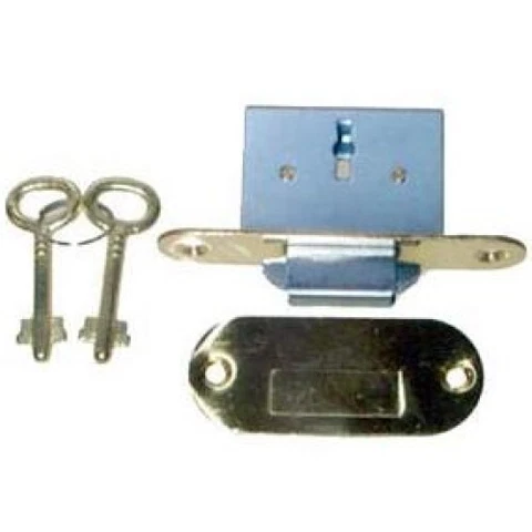 Brass Round Roll Top Desk Lock & Skeleton Keys Cover