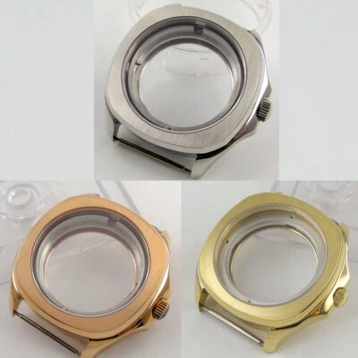 Caja de reloj PARNIS cristal zafiro 40mm apta para movimiento ETA 2836 MIYOTA 8215 Foto 1 de 4