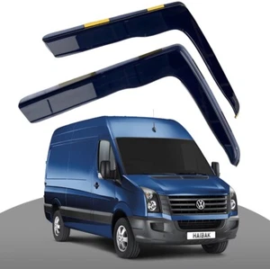 VW Crafter MK1 Van 2006-2017 2 Doors 2pc Haibak Wind Deflectors Tinted - Picture 1 of 10