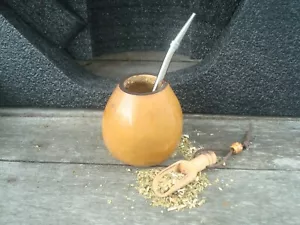 Tè naturale zucca argentina Mate - tazza mate + paglia + cucchiaio bonus yerba mate - Foto 1 di 2