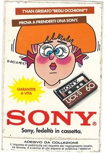 Sony Audiocassette UCX-S 60 - Adesivo - Sticker - Decal - Autocollant - Imagen 1 de 1