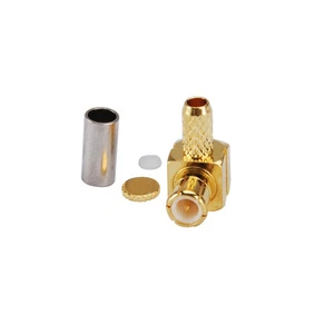 MCX Male Plug Right Angle For RG316 RG174 LMR100 Crimp RF Connector Adapter - Picture 1 of 3
