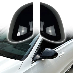 Gloss Black Side Mirror Cap Cover For Mercedes Benz C Class W206 EQS V297 2022+ - Foto 1 di 10