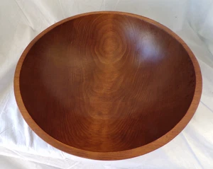 MCM VTG MNM Mort N. Marton Birch? Wood Salad Bowl Serving Bowl 13" From Canada - Picture 1 of 24