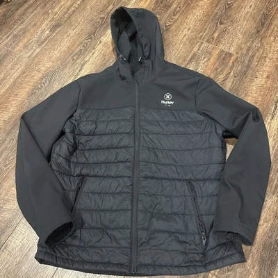 Chaqueta cortavientos Hurley para hombre negra Sonora Softshell XL Foto 1 de 4