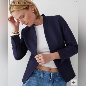 J. Crew Going-out Blazer in Stretch Twill Navy Size 4 - Imagen 1 de 9