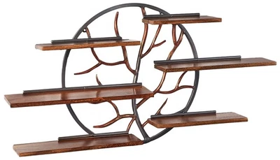 Kobolo Wandregal EDEN Hängeregal Bücherregal Wandobjekt-Ablage 6 Böden Metall - Bild 1 von 4