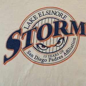VINTAGE Lake Elsinore Storm Minor League Baseball Tee Shirt Men's X-Large - Picture 1 of 7