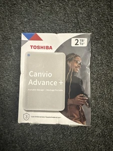 Toshiba Canvio Advance 2TB Portable External Hard Drive USB 3.0, White 🔥 - Picture 1 of 1