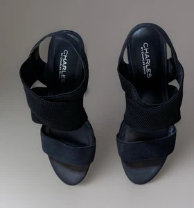 Charles by CHARLES DAVID Wedge PlatformEspadrille Sandals - Picture 1 of 9