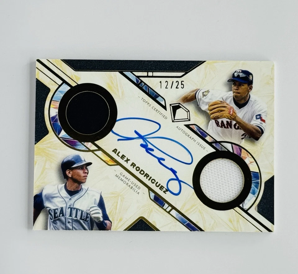 2025 Topps Diamond Icons Alex Rodriguez Auto Dual Game-Worn Relic /25 SSP  💎 - Image 1 of 4