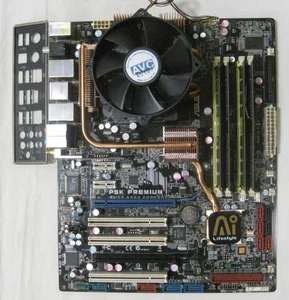 ASUS P5K PREMIUM Rev.2.0 + Intel Core 2 Quad Q9550 + 8GB RAM / Blende / LGA775 - Bild 1 von 9