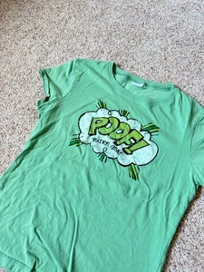 Vintage No Boundaries Damen Y2K Fitted Tee grün "Poof" süßes Grunge Top Gr. L - Bild 1 von 6