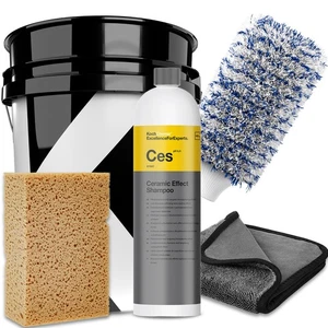 Ceramic Effect Shampoo Trockentuch Eimer Waschhandschuh Schwamm Auto Wasch Set - Bild 1 von 15