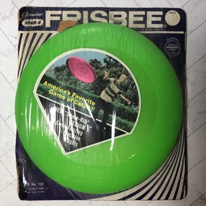 Wham-o Frisbee #132 Vintage 1970 verde neón - Imagen 1 de 10
