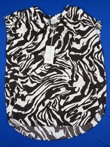 Joie Zebra ärmellose Bluse Gr. L braun & creme - Bild 1 von 3
